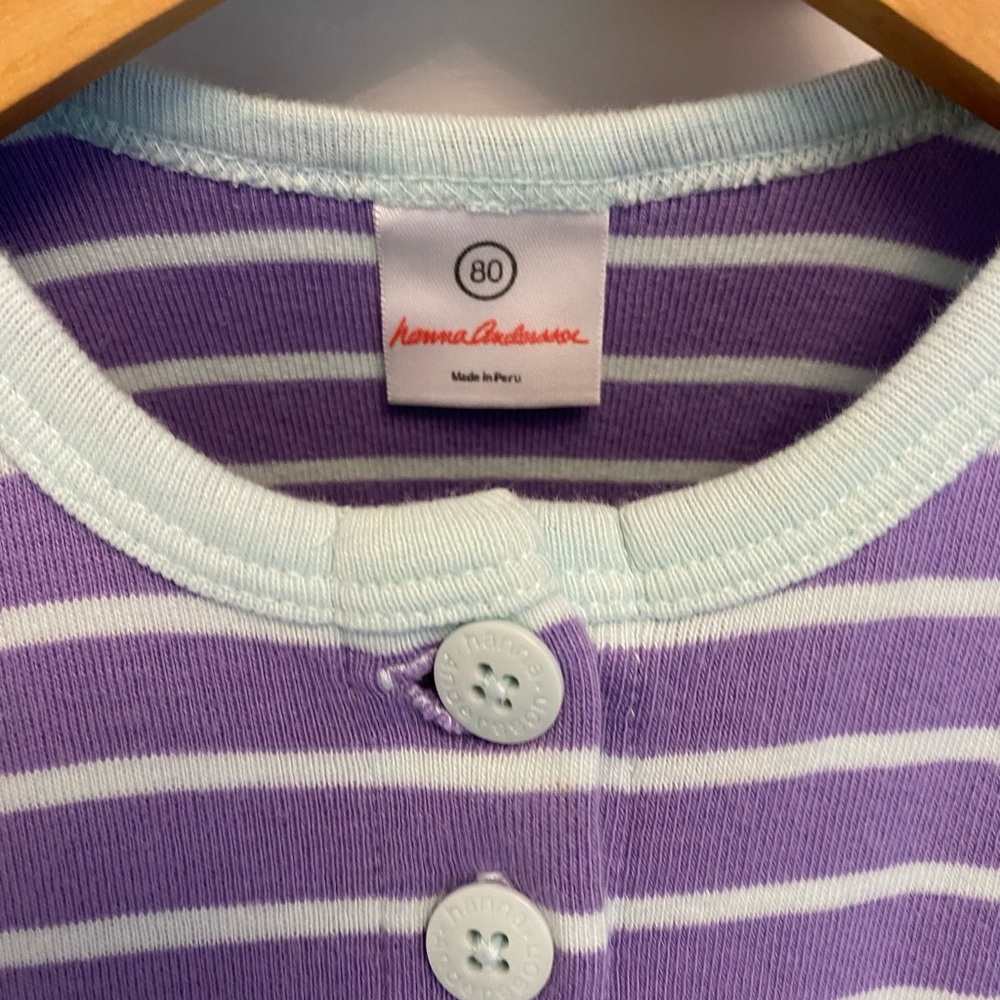 Hanna Andersson striped playdress bloomer set